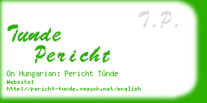 tunde pericht business card