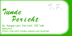tunde pericht business card